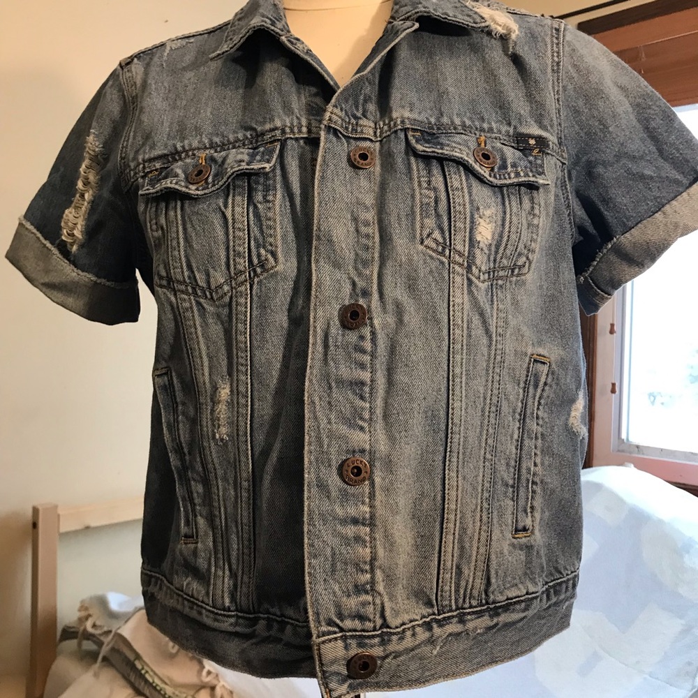 Lucky brand jeans jacket with short sleeves